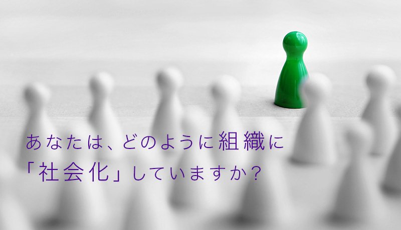 あなたは、どのように組織に「社会化」していますか？